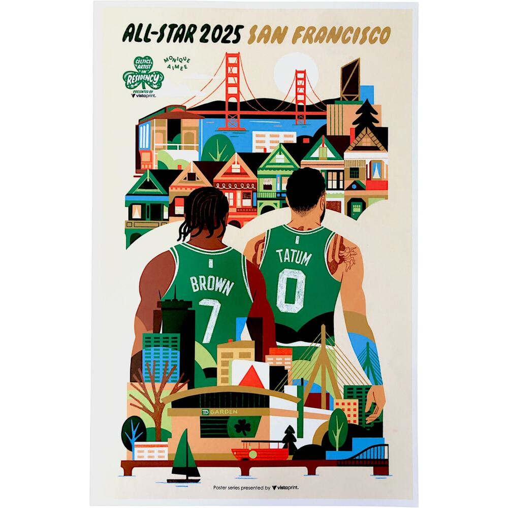 Boston Celtics Artist Residency Poster 11"x17" Monique Aimee All-Star 2025